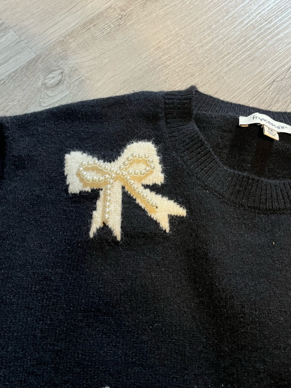 Super cute BOW black sweater - Picture 4 of 4